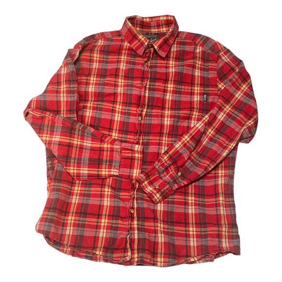 Vintage‎ Woolrich Flannel Shirt Mens Large Red - Picture 1 of 16